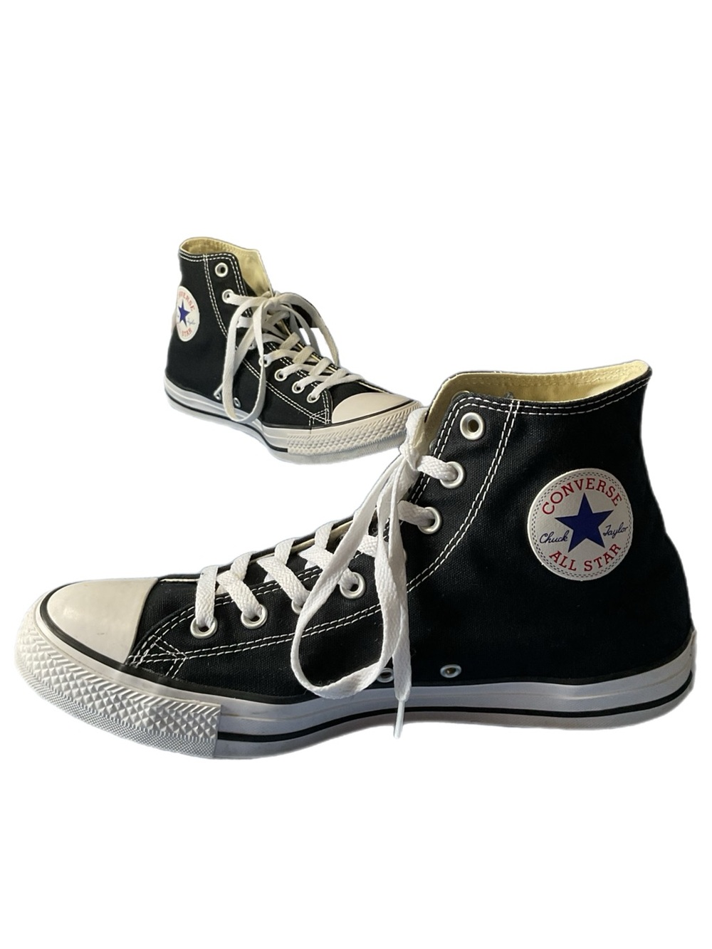 Converse Chuck Taylor All Star Shoes Mens 10 Black Hi Tops Casual Skater M9160 - Picture 3 of 16